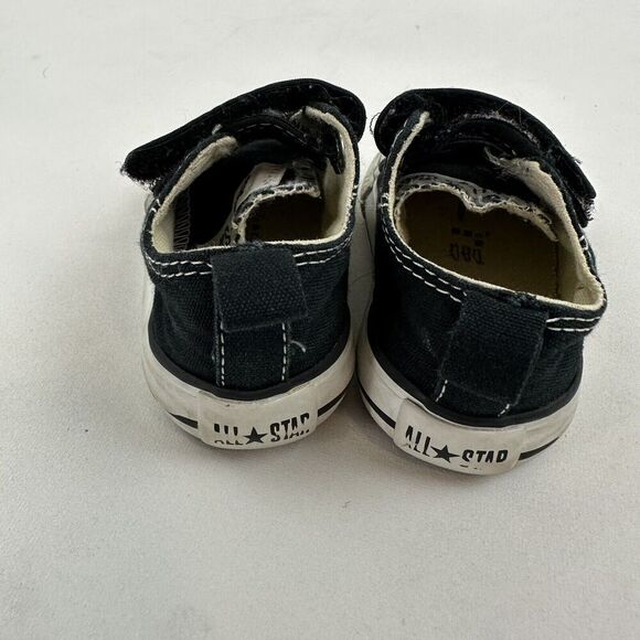 Converse Chuck Taylor Easy On Black Low Top Sneaker Hook & Loop Toddler Size 2 - Picture 5 of 7